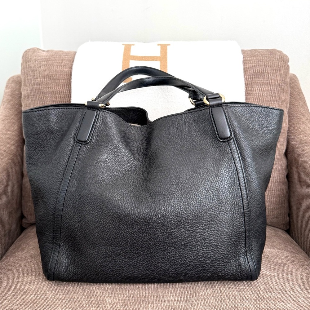 Gucci authentic SoHo shoulder bag tote black leather medium tassels - Picture 9 of 16